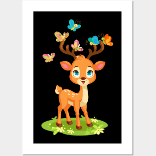 Cute Deer Posters and Art